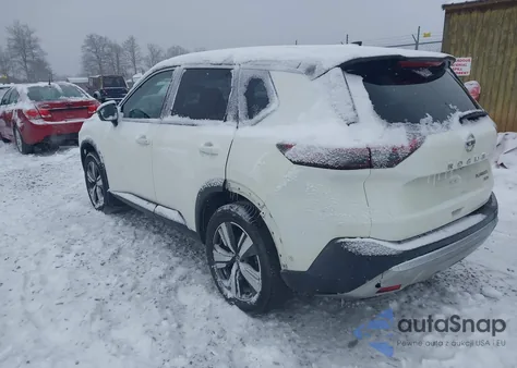 2021 Nissan Rogue Platinum Intelligent Awd z USA, uszkodzony, nr VIN JN8AT3DD4MW319404